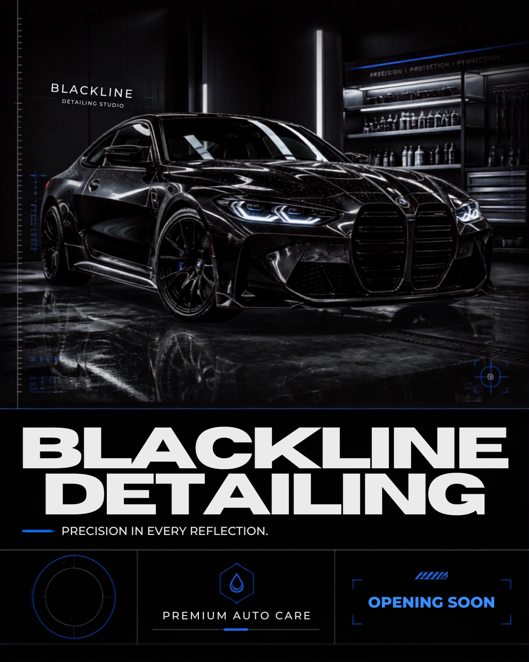 BLACKLINE premium automotive detailing launch design