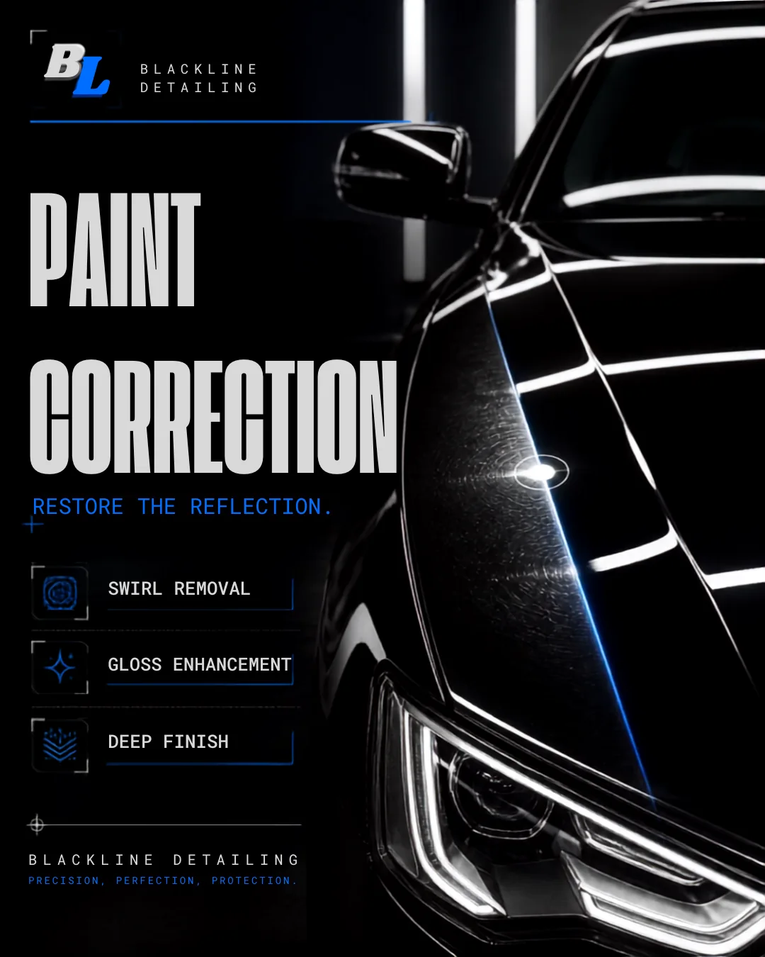 BLACKLINE paint correction design