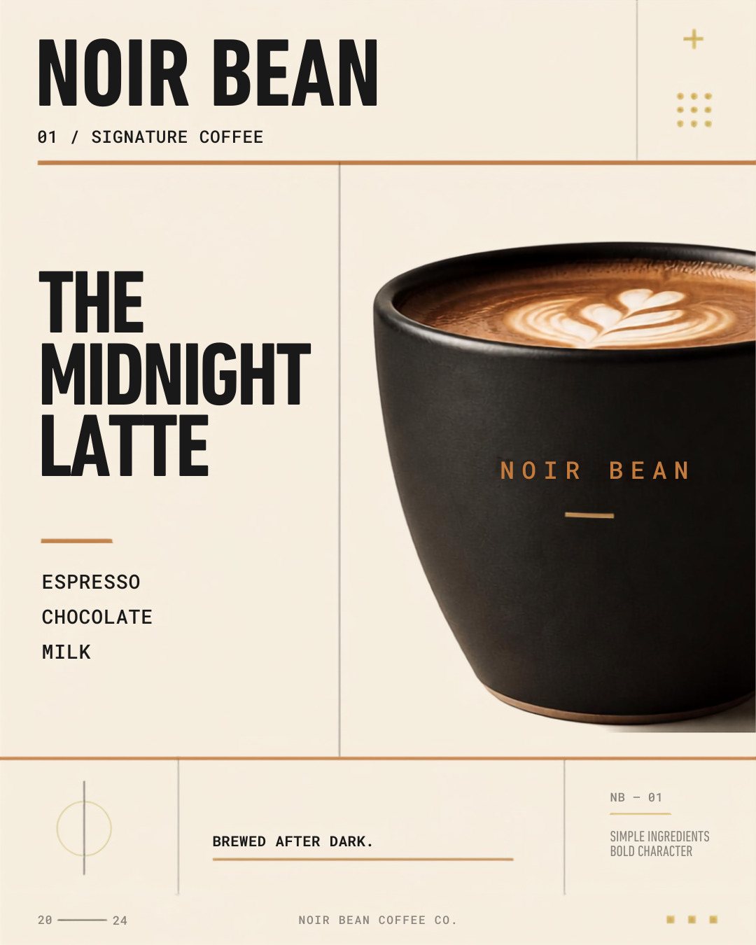NOIR BEAN Swiss-style café design