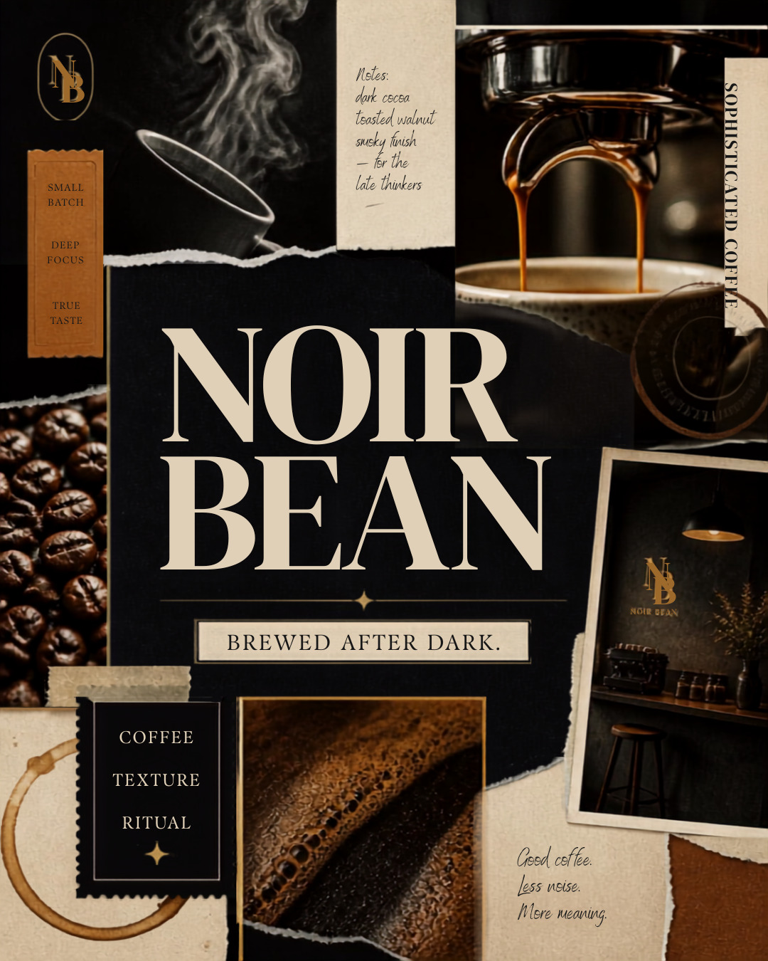NOIR BEAN experimental café collage